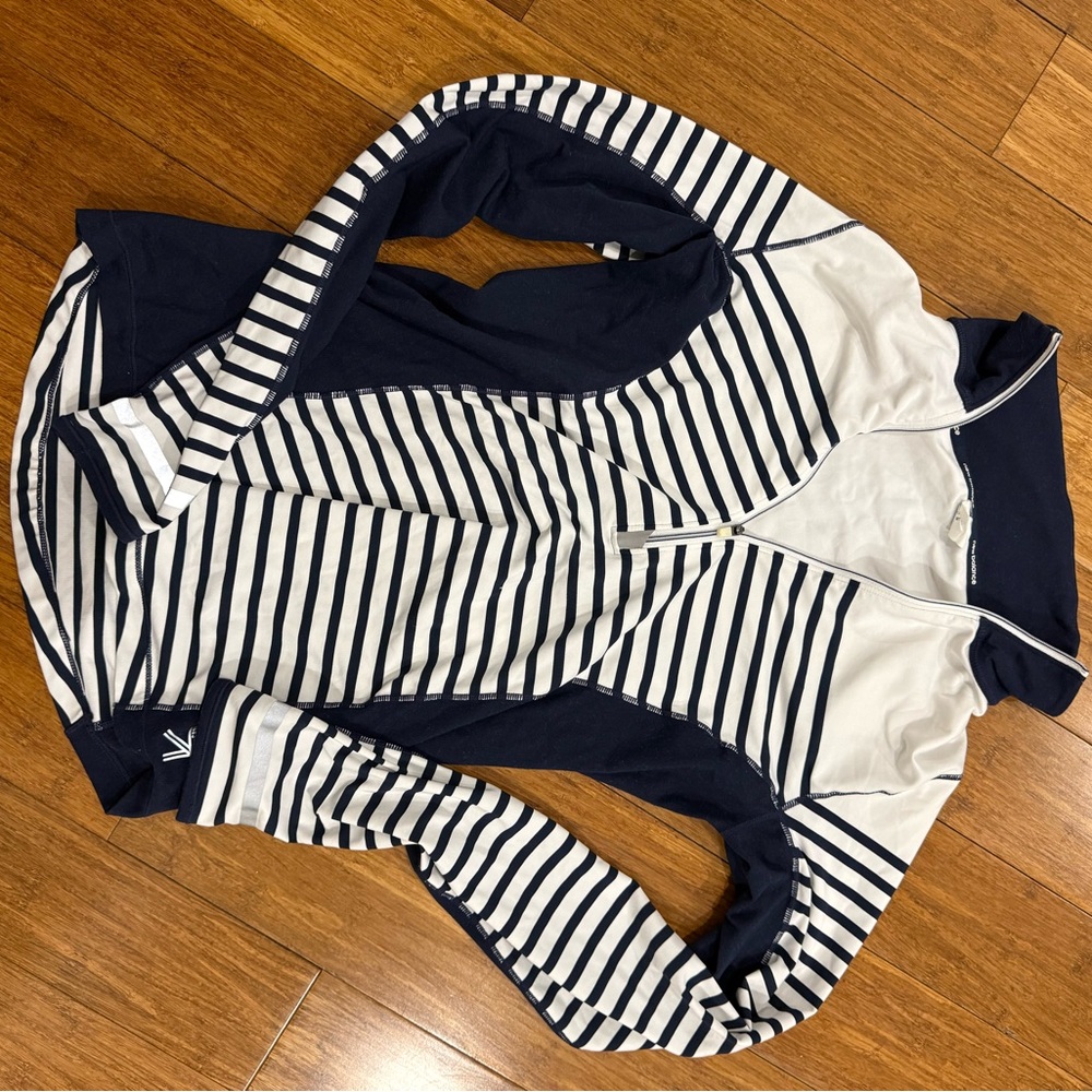 New Balance Navy and White Striped Jacket